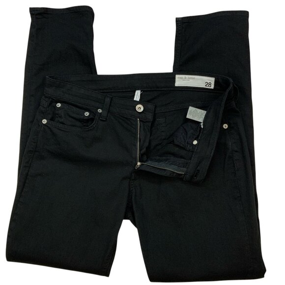 Rag And Bone Womens Dre Low Rise Slim Boyfriend Jean 28 Black Zip Fly Fall - Picture 3 of 14